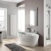 Aquarine Baignoire îlot monobloc autoportante AGATA - Baignoire ilot- Dimensions : 165 x 80 x 58 cm - Autoportante ovale - Blanc