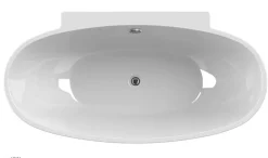 Aquarine Baignoire îlot monobloc autoportante AGATA - Baignoire ilot- Dimensions : 165 x 80 x 58 cm - Autoportante ovale - Blanc