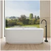 Mob-In Baignoire îlot NAÏA en acrylique Lucite blanche 170cm* Baignoire Îlot
