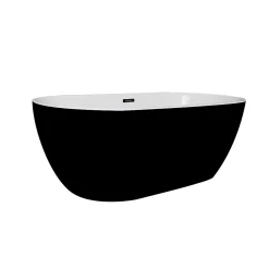 Baignoire îlot noire Fidji 170x80 cm
