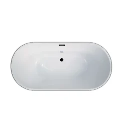 Baignoire îlot noire Fidji 170x80 cm