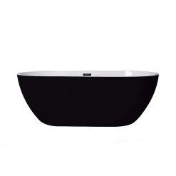 Baignoire îlot noire Fidji 170x80 cm