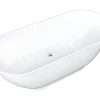 Vente-unique Baignoire îlot ovale - 210L - 150 x 74 x 57 cm - Blanc brillant - Acrylique - MOBULA