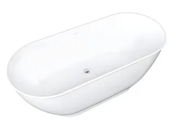 Vente-unique Baignoire îlot ovale - 210L - 150 x 74 x 57 cm - Blanc brillant - Acrylique - MOBULA