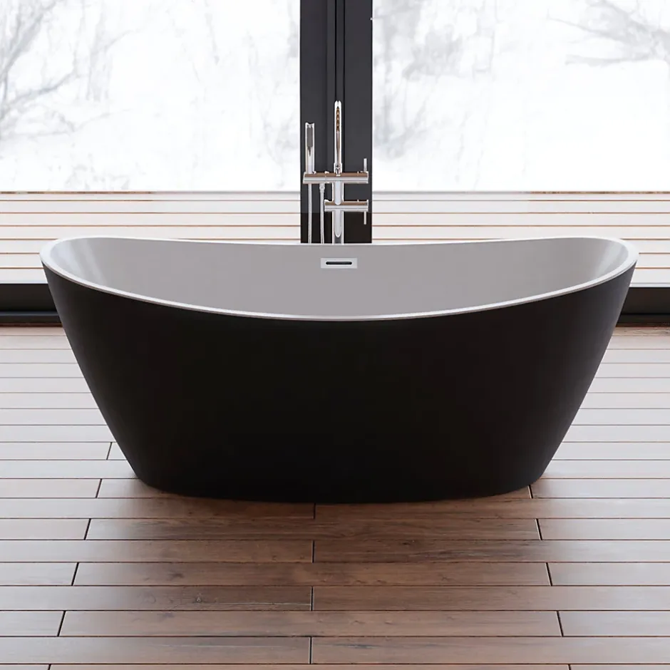 Spalina Baignoire îlot ovale NEROON 2.0 Noire L. 170 x l. 80 cm, by