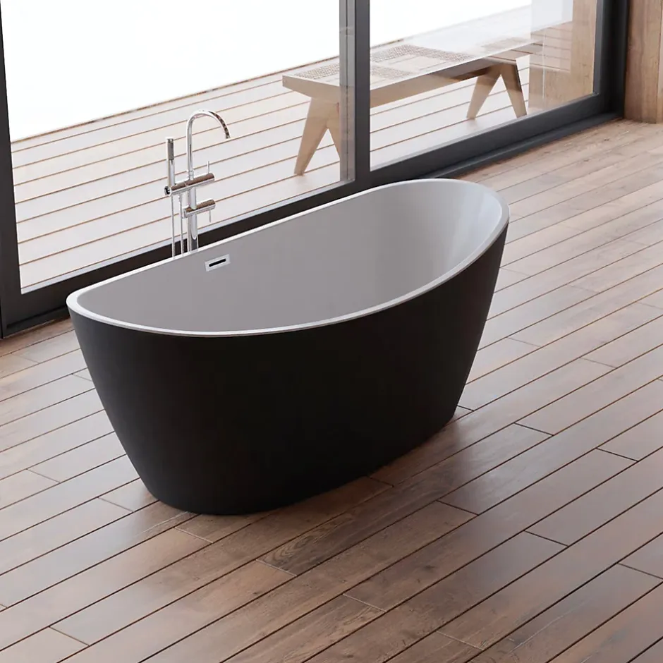 Spalina Baignoire îlot ovale NEROON 2.0 Noire L. 170 x l. 80 cm, by
