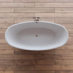 Spalina Baignoire îlot ovale NEROON 2.0 Grise L. 170 x l. 80 cm, by