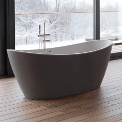 Spalina Baignoire îlot ovale NEROON 2.0 Grise L. 170 x l. 80 cm, by