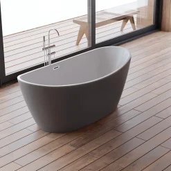 Spalina Baignoire îlot ovale NEROON 2.0 Grise L. 170 x l. 80 cm, by