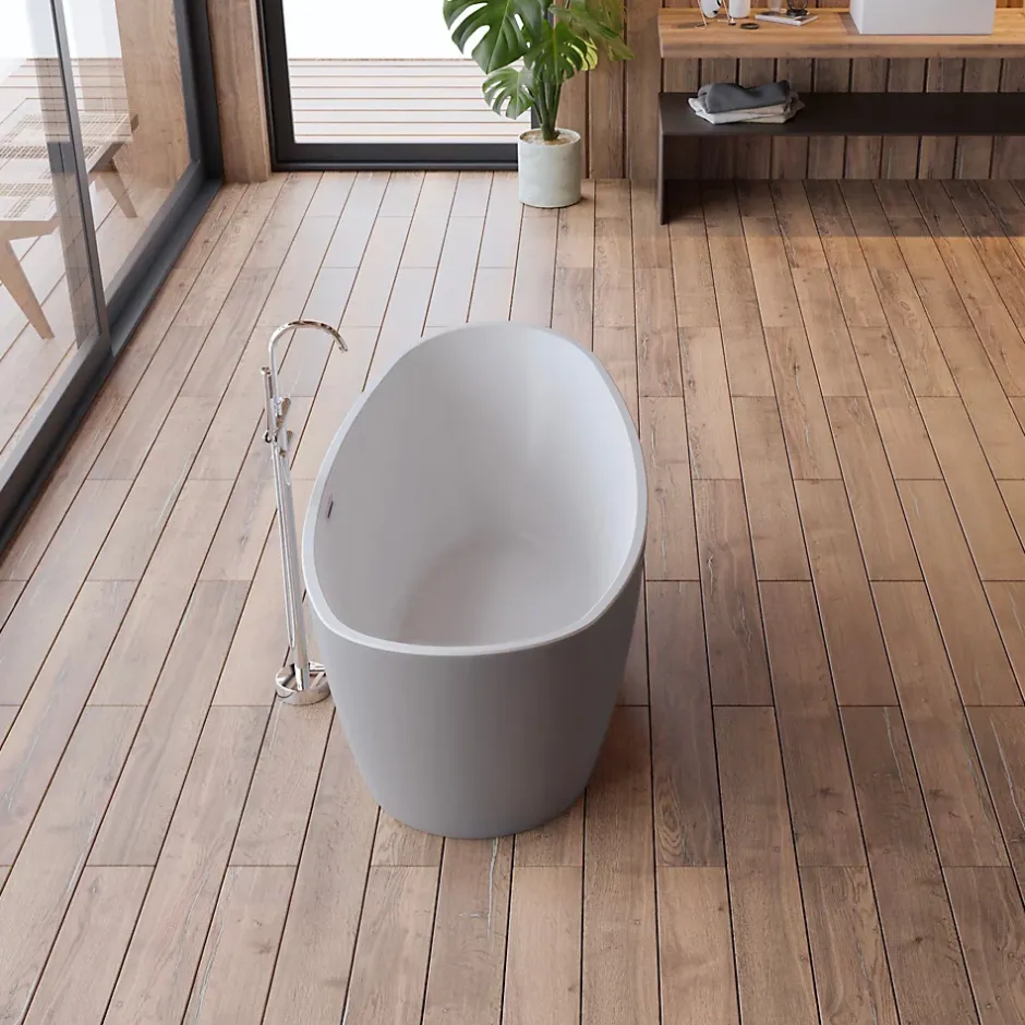 Spalina Baignoire îlot ovale NEROON 2.0 Grise L. 170 x l. 80 cm, by