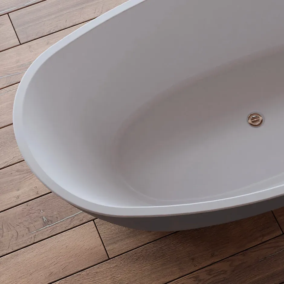 Spalina Baignoire îlot ovale NEROON 2.0 Grise L. 170 x l. 80 cm, by