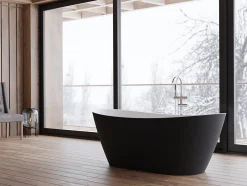 Spalina Baignoire îlot ovale Venecia, noir mat, 170x80 cm, by