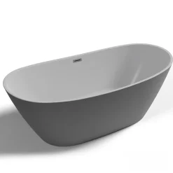 Spalina Baignoire îlot ovale Venecia, gris mat, 170x80 cm, by