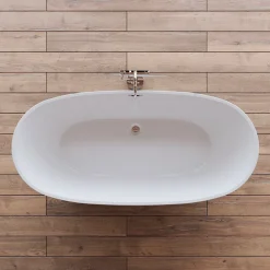 Spalina Baignoire îlot ovale Venecia, gris mat, 170x80 cm, by