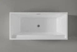 Bernstein Baignoire îlot rectangulaire VERONA acrylique blanc - 170x80x60cm - Garantie 5 ans - Avec robinet mitigeur 1521, Sans siphon