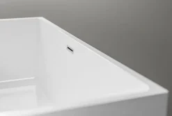 Bernstein Baignoire îlot rectangulaire VERONA acrylique blanc - 170x80x60cm - Garantie 5 ans - Avec robinet mitigeur 1521, Sans siphon