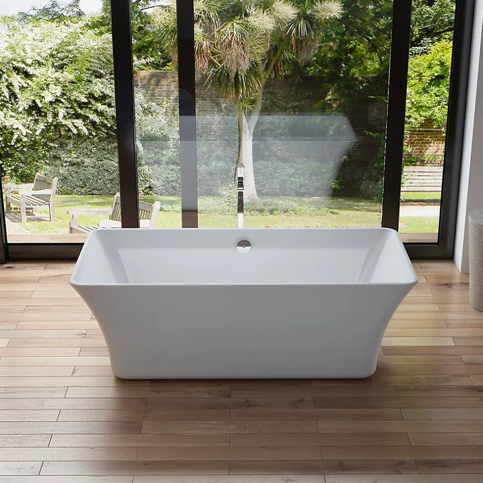 Spalina Baignoire îlot rectangulaire Sorrow 170x75 cm, blanc, By* Baignoire Îlot