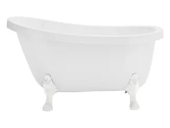 Vente-unique Baignoire îlot rétro avec pieds de lion blancs - 200 L - 145 x 74 x 77 cm - Blanche - NISOS II* Baignoire Îlot