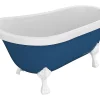 Vente-unique Baignoire îlot rétro avec pieds de lion blancs - 200 L - 145 x 74 x 77 cm - Bleu - NISOS II* Baignoire Îlot
