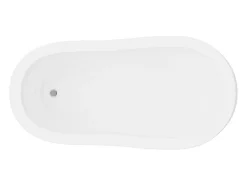 Vente-unique Baignoire îlot rétro avec pieds de lion argentés - 200 L - 145 x 74 x 77 cm - Blanche - NISOS II
