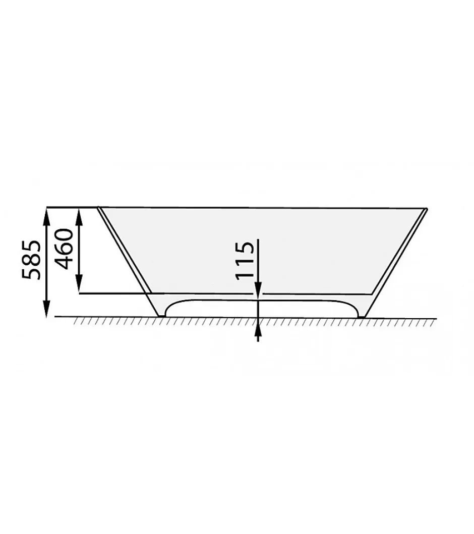 Azura Home Design Baignoire îlot SIKINOS II 170x70 cm