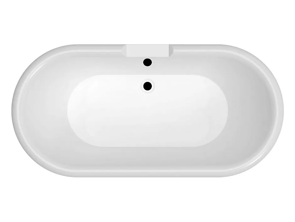 Vente-unique Baignoire îlot style campagne chic - Gris mat - 161L - 152 x 74 x 60 cm - CAVASO* Baignoire Îlot
