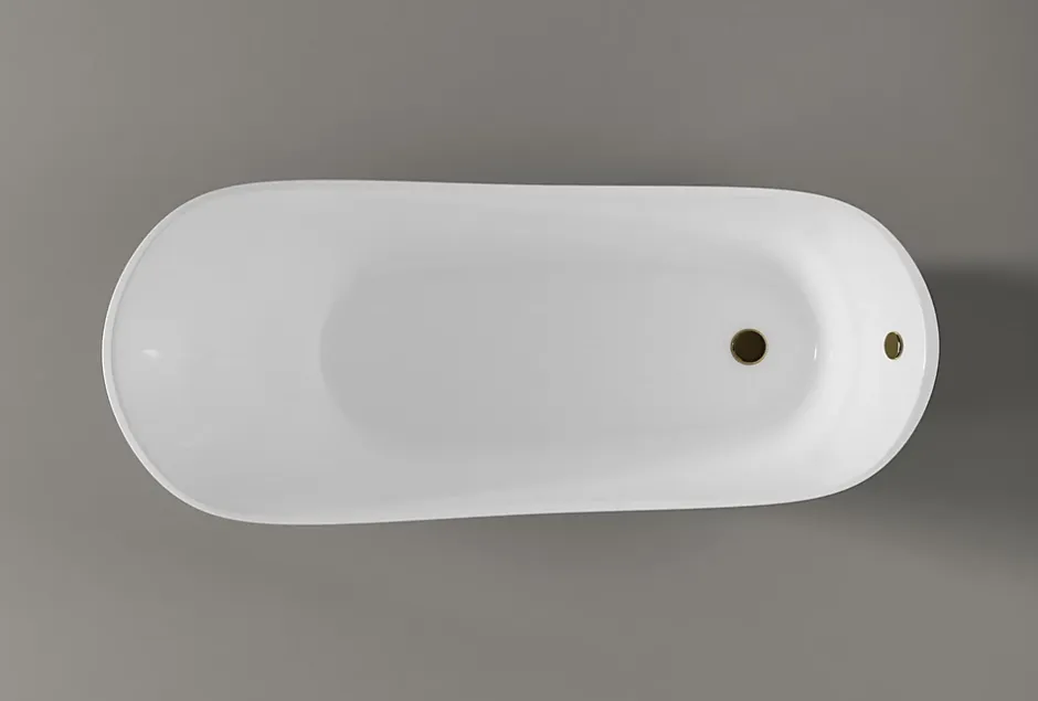 Bernstein Baignoire îlot sur pieds rétro acrylique PARIS PREMIUM OR - Garantie 5 ans, 175x74cm