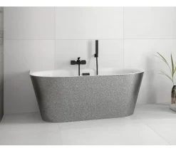 Azura Home Design Baignoire îlot VICA GLAM SILVER 80 cm - 150cm* Baignoire Îlot