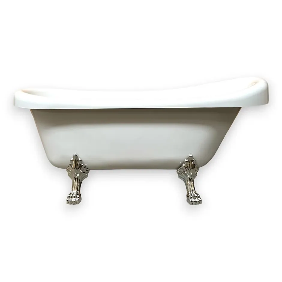 Eliteshopping Baignoire îlot vintage 170 x 80 cm avec pieds argent Marigold