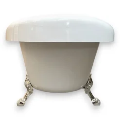 Eliteshopping Baignoire îlot vintage 170 x 80 cm avec pieds argent Marigold