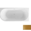 Azura Home Design Baignoire îlot ZOYA GLAM GOLDEN angle droit - 170 x 80 cm