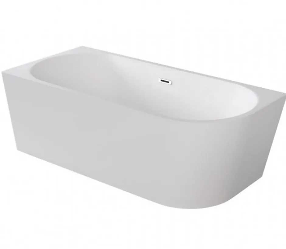 Azura Home Design Baignoire îlot ZOYA GLAM GOLDEN angle droit - 170 x 80 cm