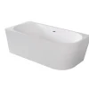 Azura Home Design Baignoire îlot ZOYA GLAM SILVER angle droit - 170 x 80 cm
