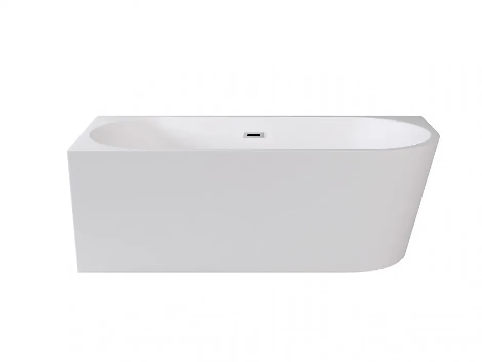 Azura Home Design Baignoire îlot ZOYA GLAM SILVER angle droit - 170 x 80 cm