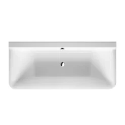 Duravit Baignoire murale acrylique rectangulaire à encastrer, 2 dossiers, 180x80x49,5cm, Garantie 5 ans, Sans pieds, Blanc brillant, P3* Baignoire Îlot