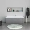 Duravit Baignoire murale acrylique rectangulaire à encastrer salle de bain, 2 dossiers, 160x70x47cm Sans pieds, Blanc, DURAPECOS* Baignoire Droite