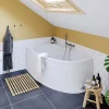 Baignoire pour angle gauche Horyn L. 150 cm x l. 90 cm blanc* Baignoire Asymétrique