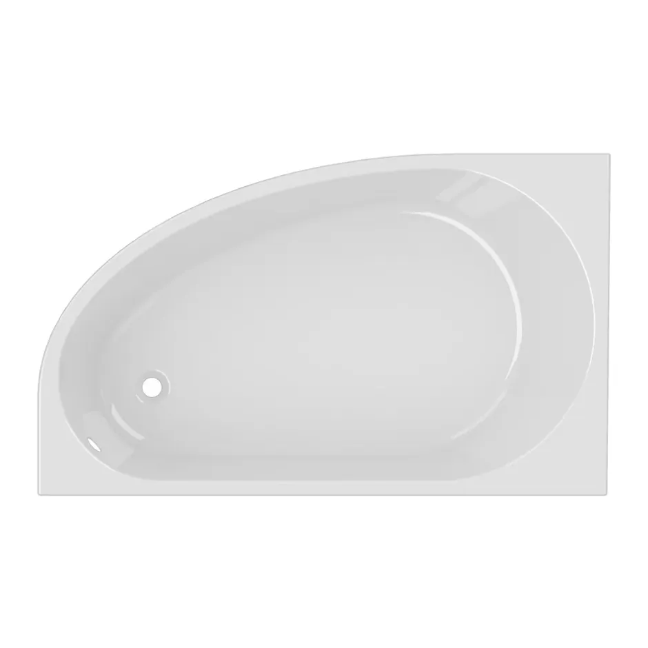 Baignoire pour angle gauche Horyn L. 150 cm x l. 90 cm blanc* Baignoire Asymétrique