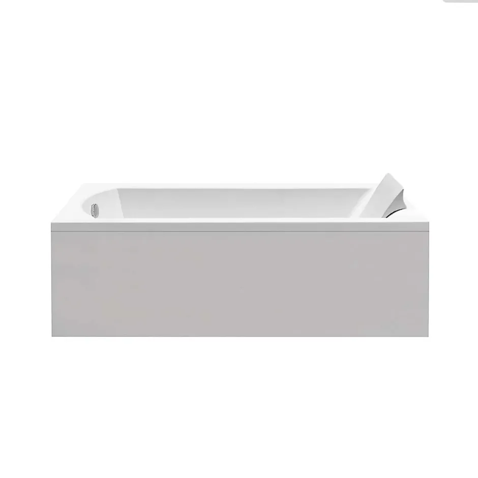 Besco Baignoire rectangulaire - 170 x 70 cm - avec Tablier - Pieds - Vidage Chrome - SHEA
