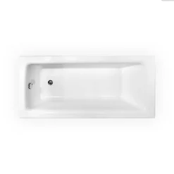 Besco Baignoire rectangulaire - 170 x 75 cm - sans Habillage - avec Pieds - Vidage Chrome - TALIA SLIM* Baignoire Droite