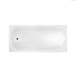 Besco Baignoire rectangulaire - 190 x 80 cm - avec Habillage - Pieds - Vidage Chrome - BONA* Baignoire Droite