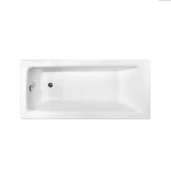 Besco Baignoire rectangulaire - 170 x 75 cm - sans Habillage - avec Pieds - Vidage Chrome - TALIA* Baignoire Droite