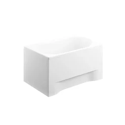 Badland Baignoire rectangulaire 100 x 65 MINI acrylique blanc + avec Tablier + Pieds + Vidage à chromé* Baignoire D'Angle