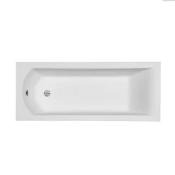 Besco Baignoire rectangulaire - 160 x 70 cm - sans Habillage - avec Pieds - Vidage Chrome - SHEA