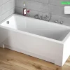 Besco Baignoire rectangulaire - avec Tablier Blanc et Repose Tête OFFERT - MODERN - 170 x 70 cm* Baignoire Droite
