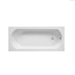 Besco Baignoire rectangulaire - 170 x 75 cm - avec Habillage - Pieds - Vidage Chrome - INTRICA SLIM