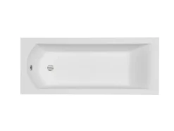 Besco Baignoire rectangulaire blanche à encaster - SHEA SLIM - 170 x 70 cm* Baignoire Droite