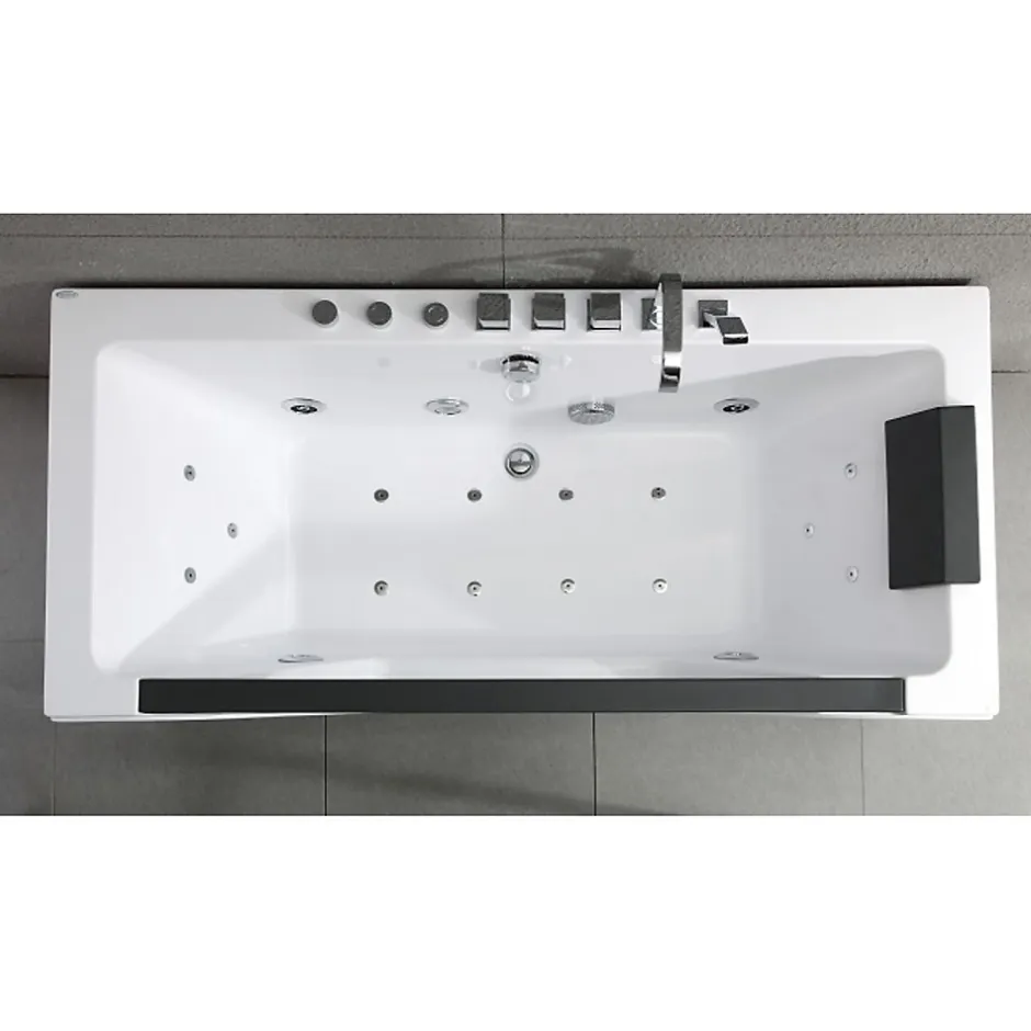 Sanitaire Baignoire rectangulaire balnéo 170x80 FIDJI* Baignoire Balnéo