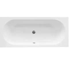 Besco Baignoire rectangulaire blanche à encastrer + repose tête - 170 x 75 cm - VITAE SLIM* Baignoire Droite