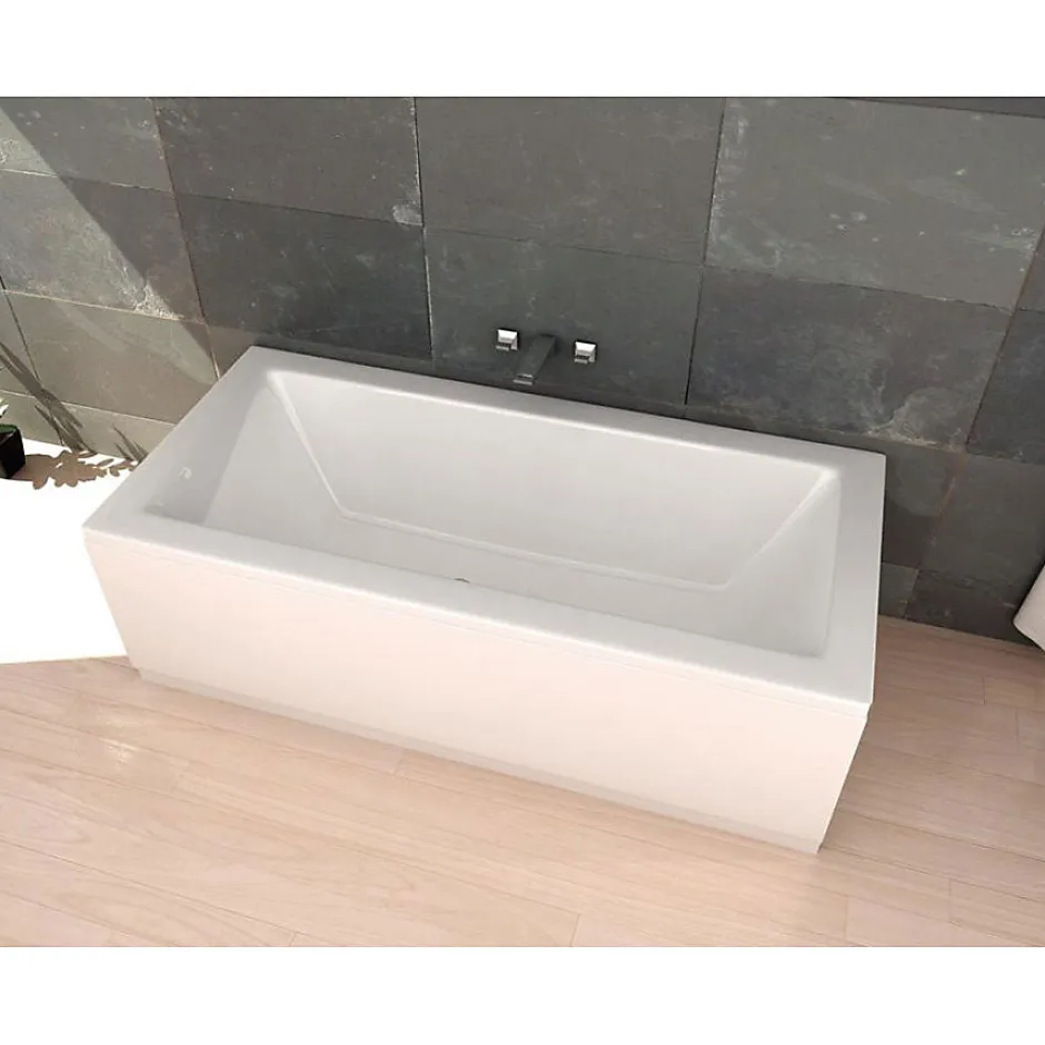 Sanycces Baignoire rectangulaire CUBE blanche 170x80 Tablier non inclus* Baignoire Îlot
